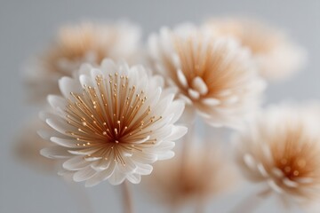 Wall Mural - capture minimalistic isolated close-up of unique wall decorations against white backdrop incorporati