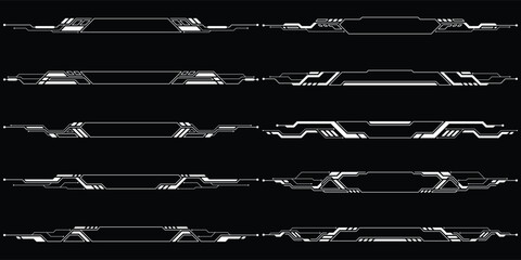 Wall Mural - sci-fi futuristic hud dashboard display virtual reality technology screen. user interface set. stati