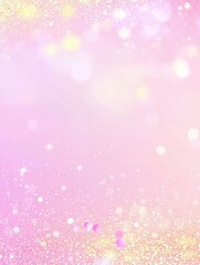 Wall Mural - ethereal pink and gold glitter background with bokeh lights for festive celebrations and dreamy desi