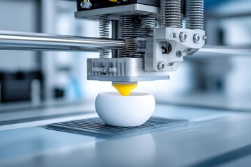 Aufkleber - Innovative technology enables precise 3D printing of intricate designs with a liquid extruder in a modern workshop