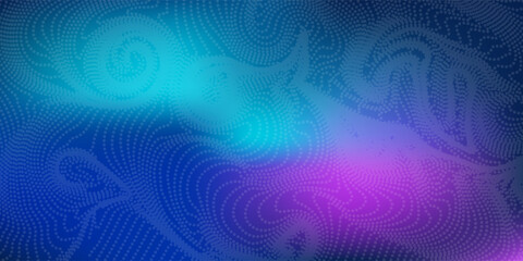 Modern light point Hi-tech digital technology concept. High tech computer illustration with purple and dark blue gradient background