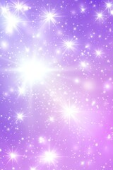 Wall Mural - dreamy starfield on lavender gradient background sparkles and twinkles for magical or festive occasi