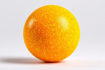 Leinwandbilder - Bright yellow spherical object illuminated against a neutral background showcasing its textured surface and vibrant color