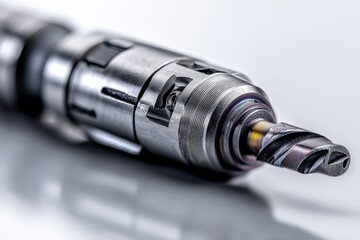 Leinwandbilder - High precision metal cutting tool showcasing intricate design and engineering at a manufacturing facility