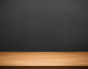 Wall Mural - empty brown wooden table top over grey gradient background