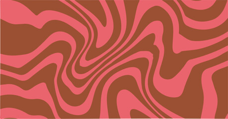 Aufkleber - Abstract wavy pattern with bold, flowing lines in red and pink tones. Modern, playful, and energetic vector design ideal for creative and trendy décor, fashion, or digital projects.