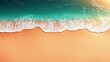 © Pateemoh - Tranquil beach scene with gentle wave and golden sand evoking serenity and tropical paradise peaceful background sunny day coastal view