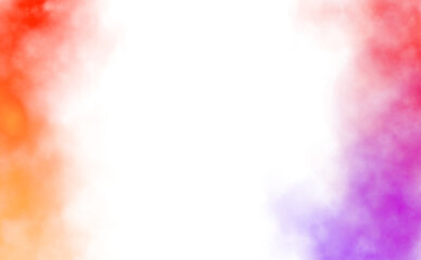 Wall Mural - transparent color smoke explosion effects background graphics. colorful clouds cutout, fog and steam