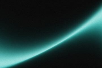 Aufkleber - Teal glowing curve on black background.