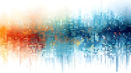 Abstract Texture of Isolated Code on White Background - Professional Technology Concept