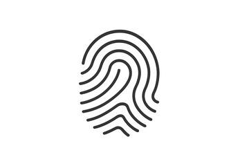 Wall Mural - unique vector icon of a fingerprint design for digital identity verification and security systems