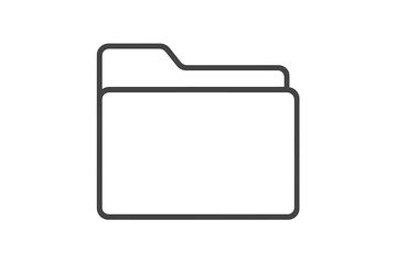 Wall Mural - vector icon depicting a simple file folder design with clean lines suitable for digital applications
