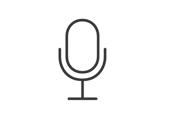 Wall Mural - vector icon of a microphone symbolizing audio recording in a minimalistic design for digital applica