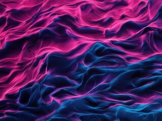 Wall Mural - abstract digital waves with vibrant shades of pink and blue create a dynamic visual effect.