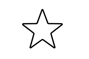 Wall Mural - simple vector icon of a star shape designed for creative projects in digital design and graphic art