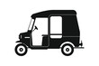 © mdbhraju76 - auto rickshaw icon silhouette vector illustration on white background
