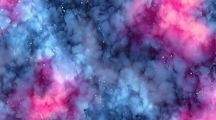 Poster - Gray artistic tie dye with frosty ink backdrop and bright icy glow