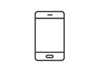 Wall Mural - simple vector icon of a smartphone on a clean background suitable for app design or tech presentatio