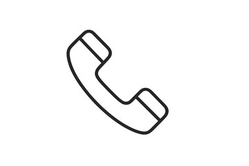 Wall Mural - outline of a telephone receiver icon designed in a simple vector style for modern communication them
