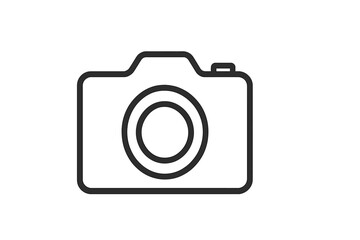 Wall Mural - vector icon of a simple camera design depicting a minimalistic style for digital applications and gr