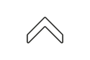 Wall Mural - simple vector icon representing an upward arrow design suitable for various digital applications and