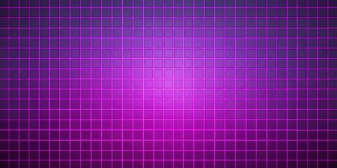 Aufkleber - Abstract Grid Pattern of Illuminated Squares with Vibrant Purple Hues and Gradient Effects