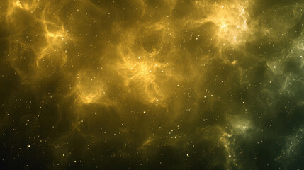 stunning yellow nebula with twinkling stars against a cosmic background creating a breathtaking cele