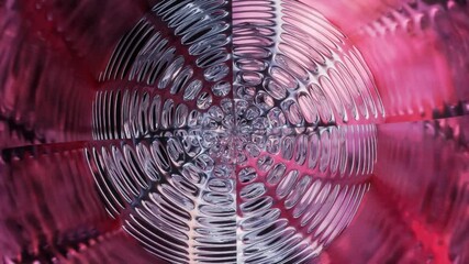 Wall Mural - abstract background 3d animation shiny glass and metal reflective objects movement rotation play of 