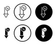© Vince - Percent down icons in line art painting concept