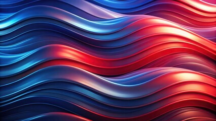 Poster - Abstract Red and Blue Wave Pattern Design A Smooth, Sleek, and Vibrant Background Image Perfect for Modern Projects