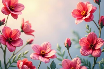 Wall Mural - soft, blurred floral design; continuous repeat , flowers, beauty, watercolor