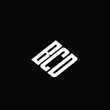 © Ashamoni_design - BCD letter logo design on black background.