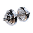 ©  شفافة خلفية - Shiny chrome dumbbell weight fitness exercise gym sport body on transparent background