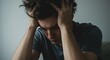 © Aurora Aesthetics - Fatigue hands head, Tiredness visual, Exhaustion posture, Soft light portrait, Human emotion, Weariness feeling
