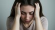 © Aurora Aesthetics - Fatigue hands head, Tiredness visual, Exhaustion posture, Soft light portrait, Human emotion, Weariness feeling
