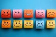 © Jikno - Ten colorful emotion faced sticky notes