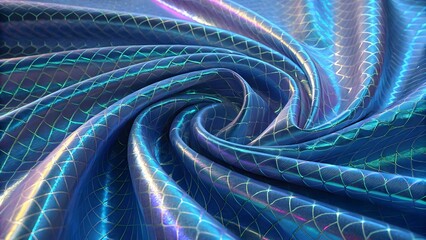 Abstract Blue Swirling Fabric Texture