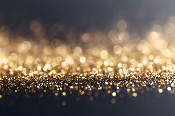 Wall Mural - Elegant New Year's red background with golden glitters. Merry Christmas and Happy New Year greeting card.	
