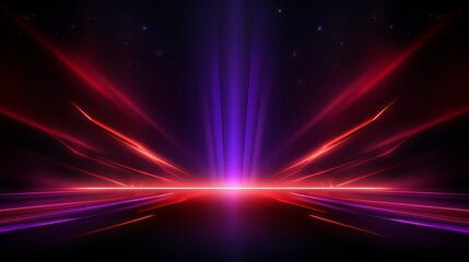 Aufkleber - Purple and red light show with a purple line in the middle. The light show is very bright and colorful