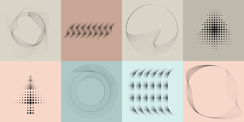 Wall Mural - halftone dots in circle form .rotate rounded shape vector illustration .rotating circles form a ring