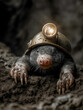 ©  f AI th Photography - Mole wearing a mining helmet