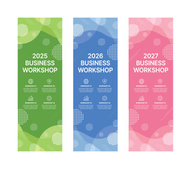 Wall Mural - modern business banner templates with abstract geometric patterns. perfect for workshops, events, co