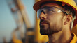 © Jorda - Construction Worker in Safety Gear Looking Up