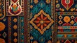 © Chaotic Fan - Flat Lay of Egyptian Appliqué Khayamiya Fabric from Egypt, Africa