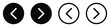 © Solayman - left and right icon. swipe left and right icon. swipe arrow icon. left and right arrows icon. backward and forward arrow icon. directional arrow symbol. back next icon button for app, ui and website.