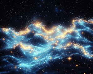 Wall Mural - Cosmic luminous waves