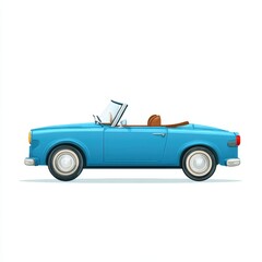 Naklejka na meble Classic Blue Convertible Car Illustration