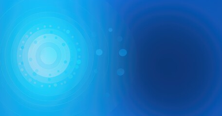 Wall Mural - Blue background with concentric circles, vector illustration for web banner design. Vector Illustration on blue background with circular lines.