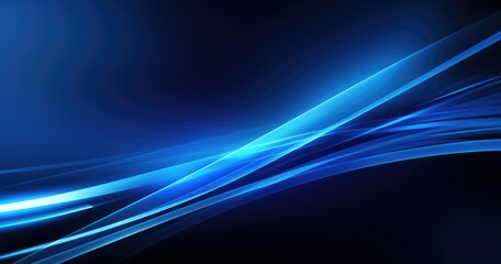 Wall Mural - blue background with speed lines and light effects, dark blue color scheme, background for banner, h