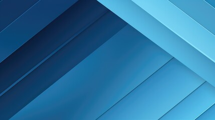 Wall Mural - Blue geometric background with diagonal stripes of dark blue, creating an abstract and modern design. 
